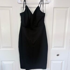 Lulu's Black Backless Spaghetti Strap Dress